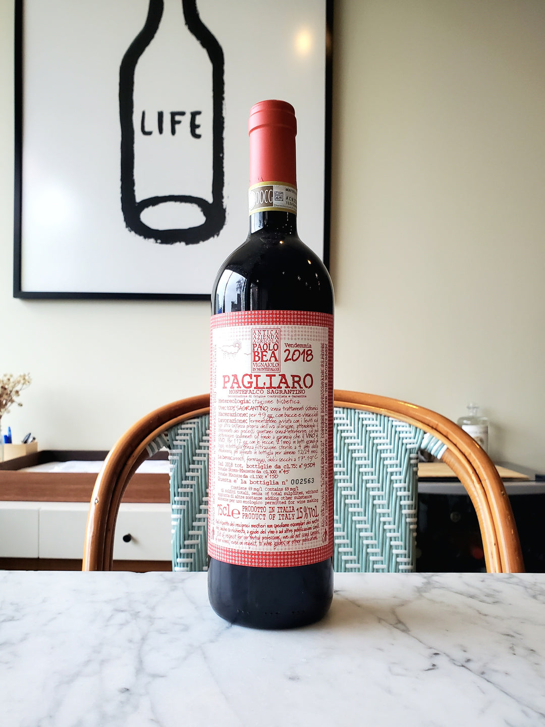 Paolo Bea 'Vigneto Pagliaro' Sagrantino Secco di Montefalco, Umbria Italy 2018