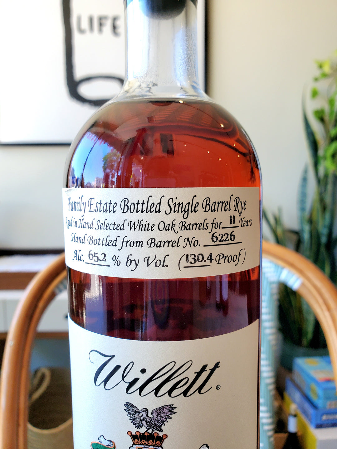 Willett Family Estate Single Barrel 11-Year Rare Release Straight Rye Whiskey #6226 Skurnik Selection, Bardstown, Kentucky