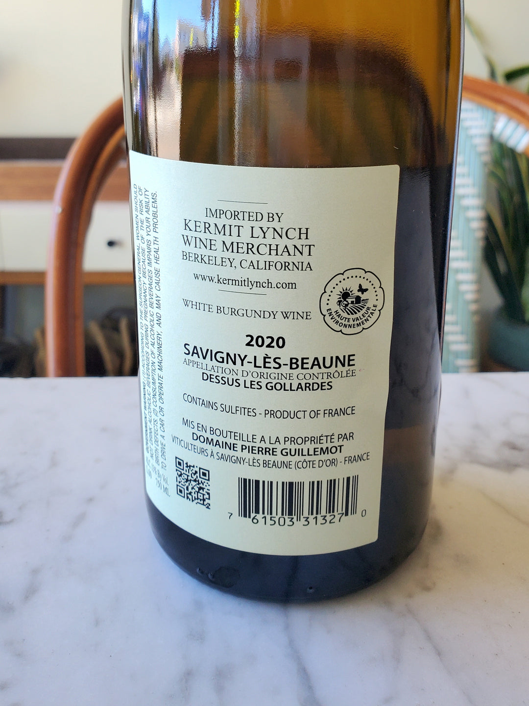 Pierre Guillemot 'Dessus les Gollardes' Savigny-les-Beaune Blanc, France 2020