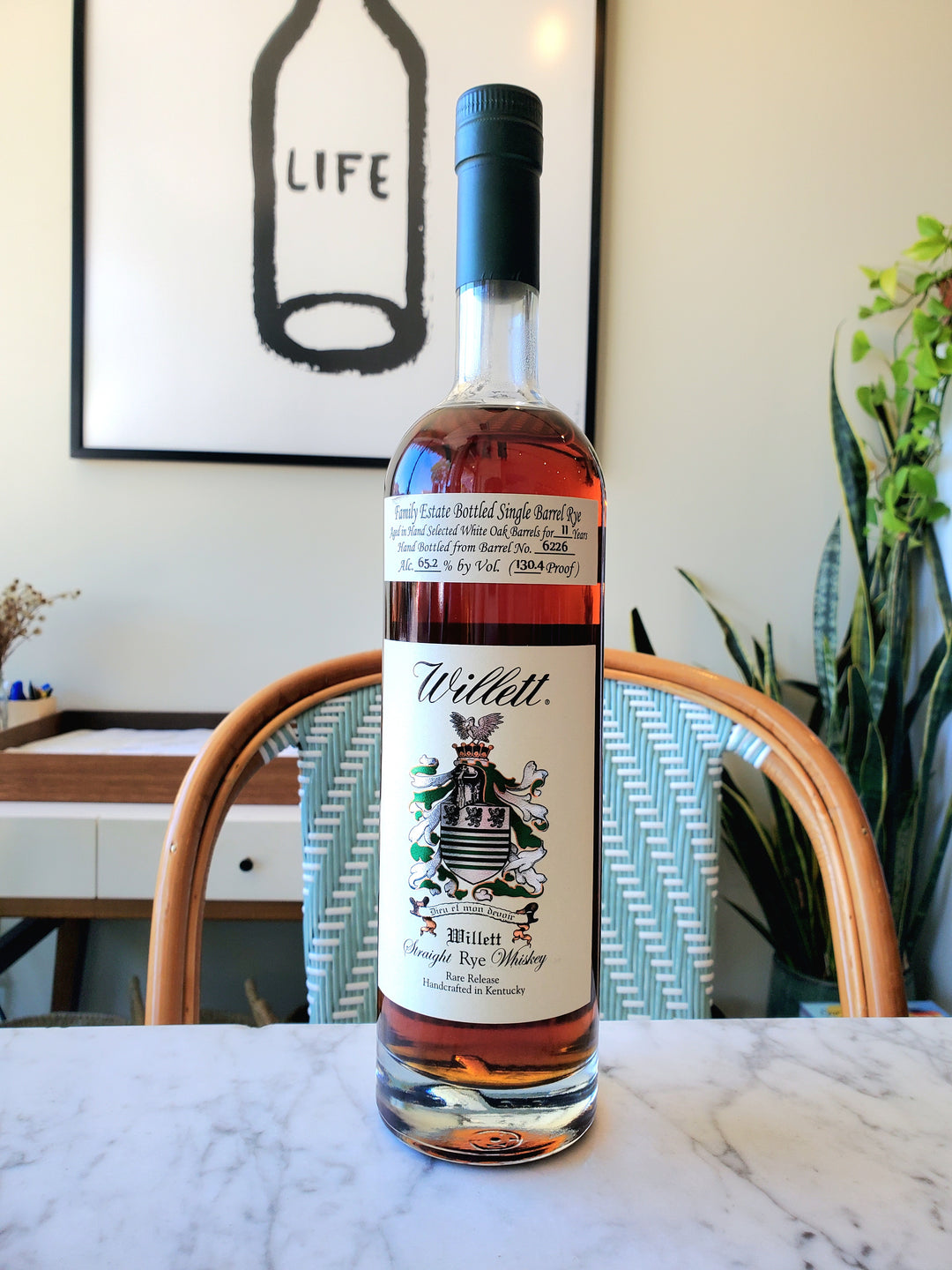 Willett Family Estate Single Barrel 11-Year Rare Release Straight Rye Whiskey #6226 Skurnik Selection, Bardstown, Kentucky