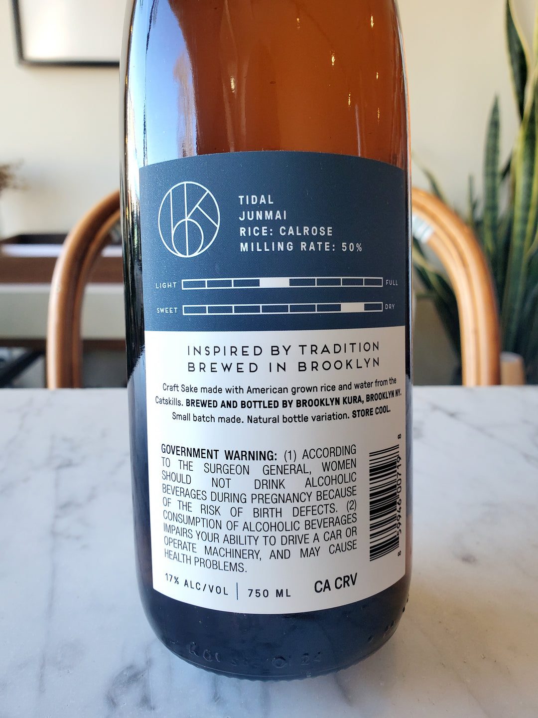 Brooklyn Kura 'Tidal' Junmai Sake